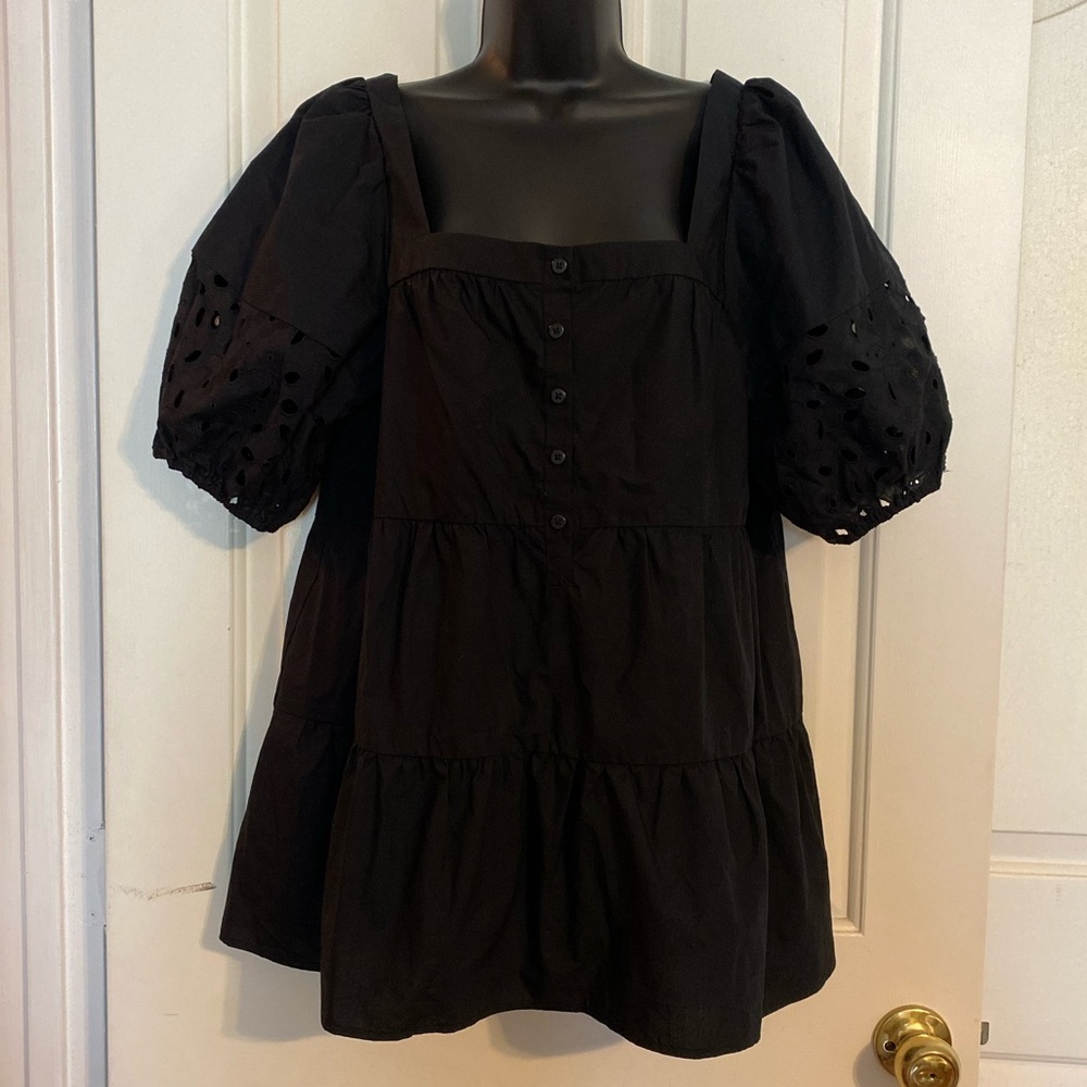 “MAEVE” Anthropologie Everly Tiered Eyelet Baby Doll Tunic - Picture 5 of 14